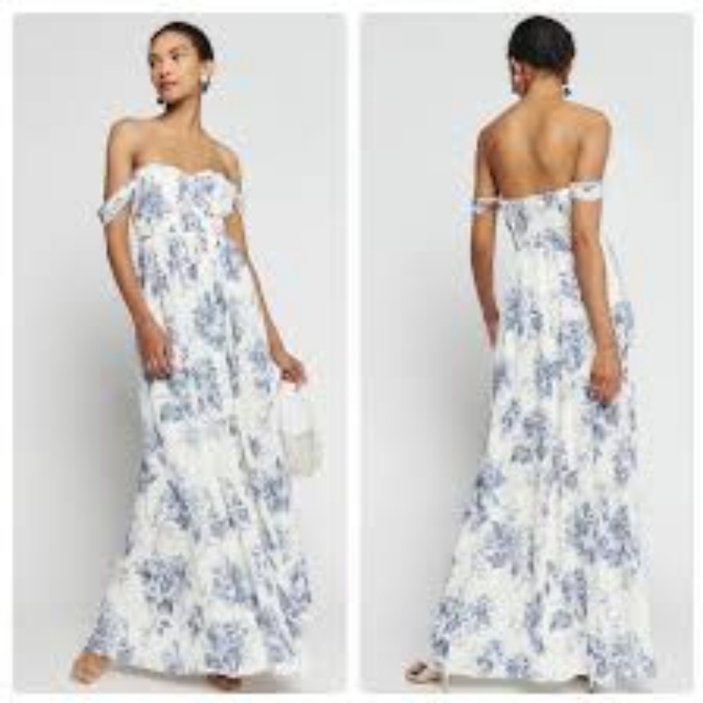 Reformation Blue Floral Maxi Dress - Picture 5 of 14